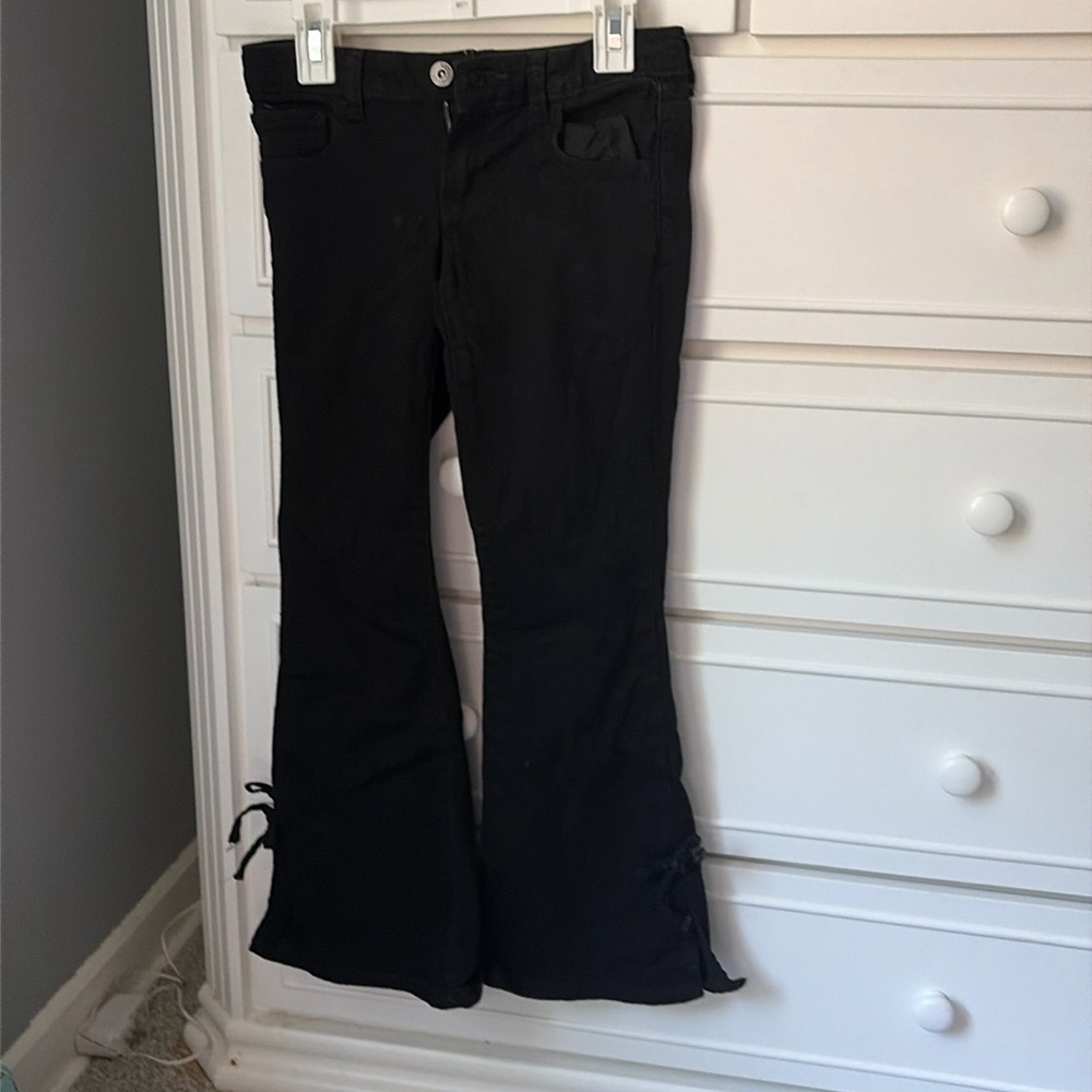Art Class flare jeans with bows
